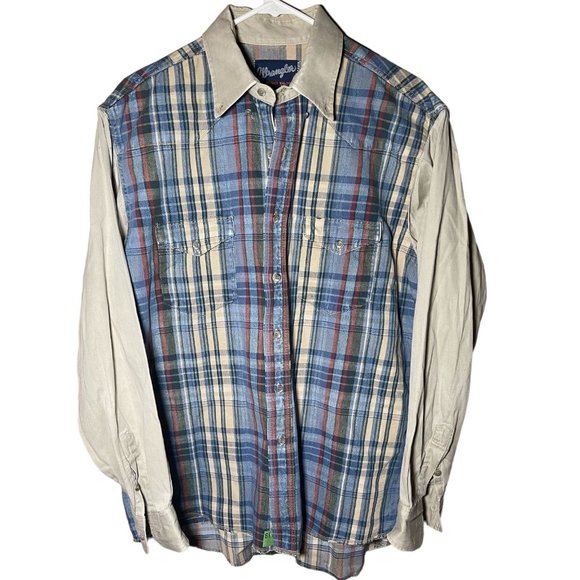 Wrangler Other - VTG Wrangler 90s heavy cotton button up